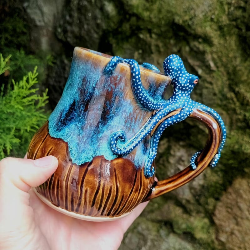 Last 4 hours 60% OFF - ๐2025 New Handmade Octopus Mug - ๐Buy 2 Save $8
