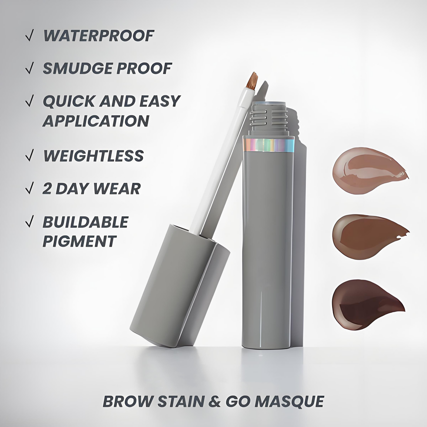 Brow Stain & Go Masque - Lightweight & Water-Resistant Microblading Effect for Natural Looking Brows