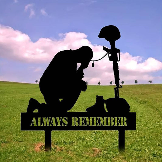 Last Day 69% OFF - Memorial metal plaque for fallen soldiers, yard decoration