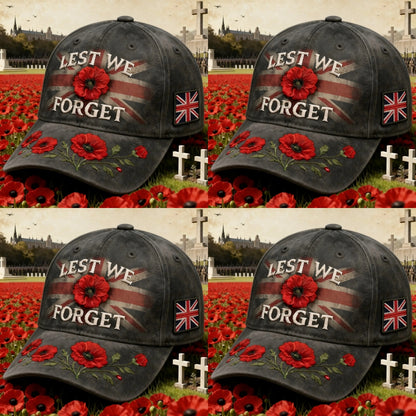 ❤️ Best Gift For Father 🌺 Lest We Forget Remembrance Memorial Cap🎁Buy 2 Free Shipping