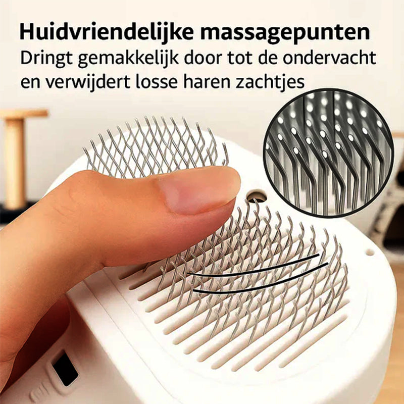 🐕‍🦺🐕‍🦺Natravor™ 3-in-1 Pet Steam Brush for Dogs, Cats  - Rechargeable Deshedding Comb with Stainless Steel Bristles🎉