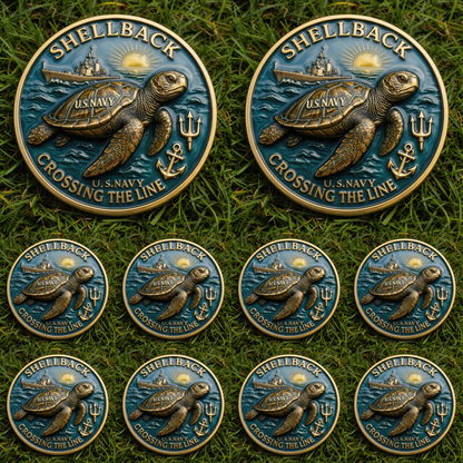 ⚡️Last Day 49% OFF - Shellback Navy Crossing Challenge Coin 🌊🐢⚓