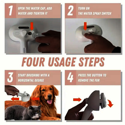 🐕‍🦺🐕‍🦺Natravor™ 3-in-1 Pet Steam Brush for Dogs, Cats  - Rechargeable Deshedding Comb with Stainless Steel Bristles🎉