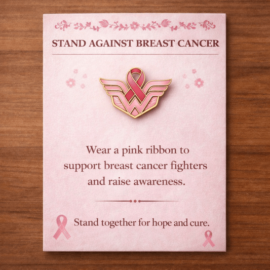 Pink Ribbon Breast Cancer Awareness Enamel Pin