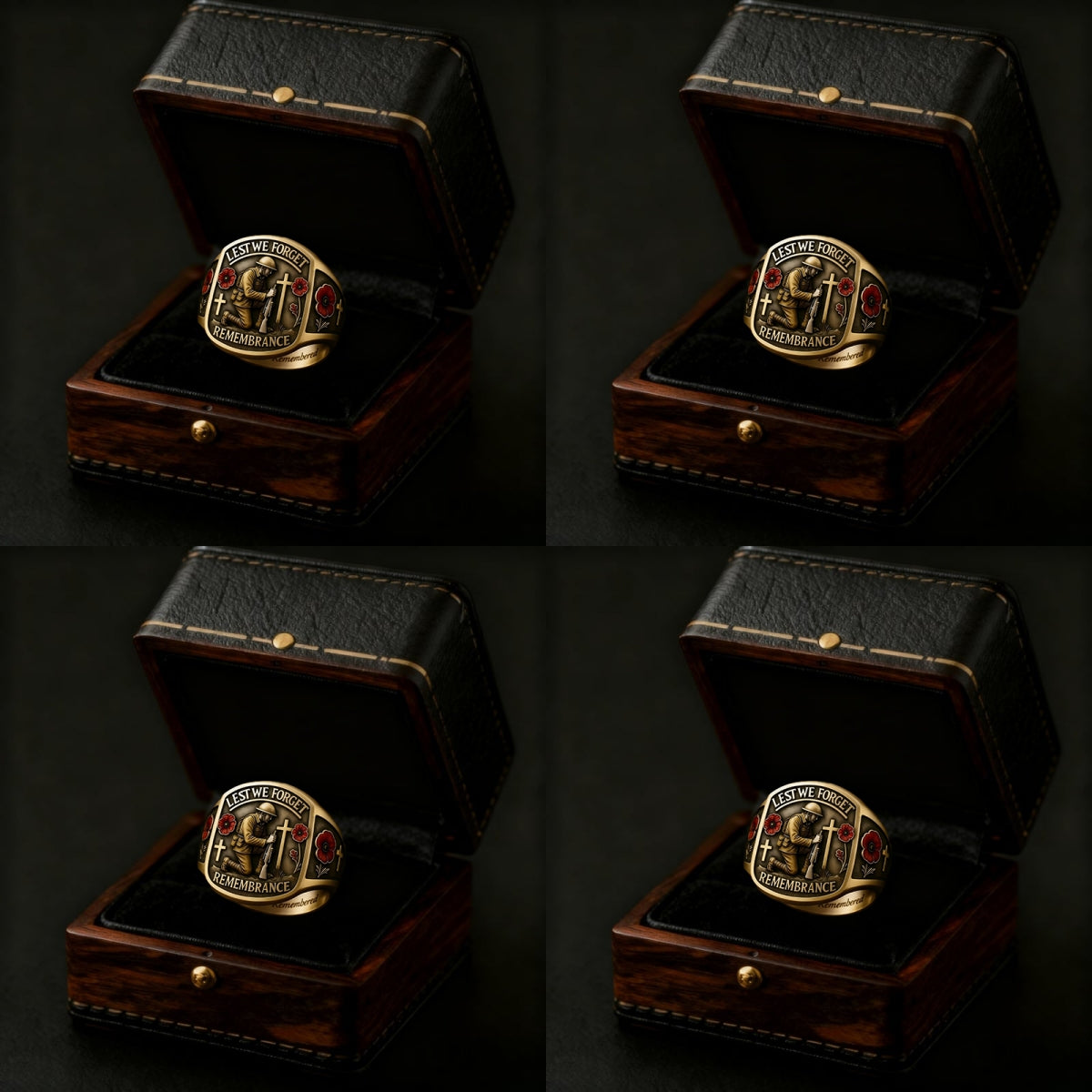 🔥Last Day 60% OFF🌹 2026 Remembrance Soldier Ring💍Lest We Forget — Honoring the Fallen