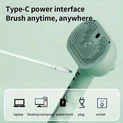 🐕‍🦺🐕‍🦺Natravor™ 3-in-1 Pet Steam Brush for Dogs, Cats  - Rechargeable Deshedding Comb with Stainless Steel Bristles🎉