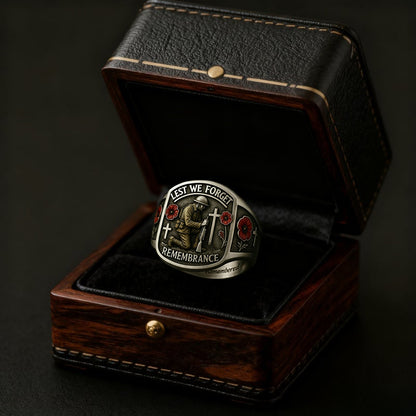 🔥Last Day 60% OFF🌹 2026 Remembrance Soldier Ring💍Lest We Forget — Honoring the Fallen