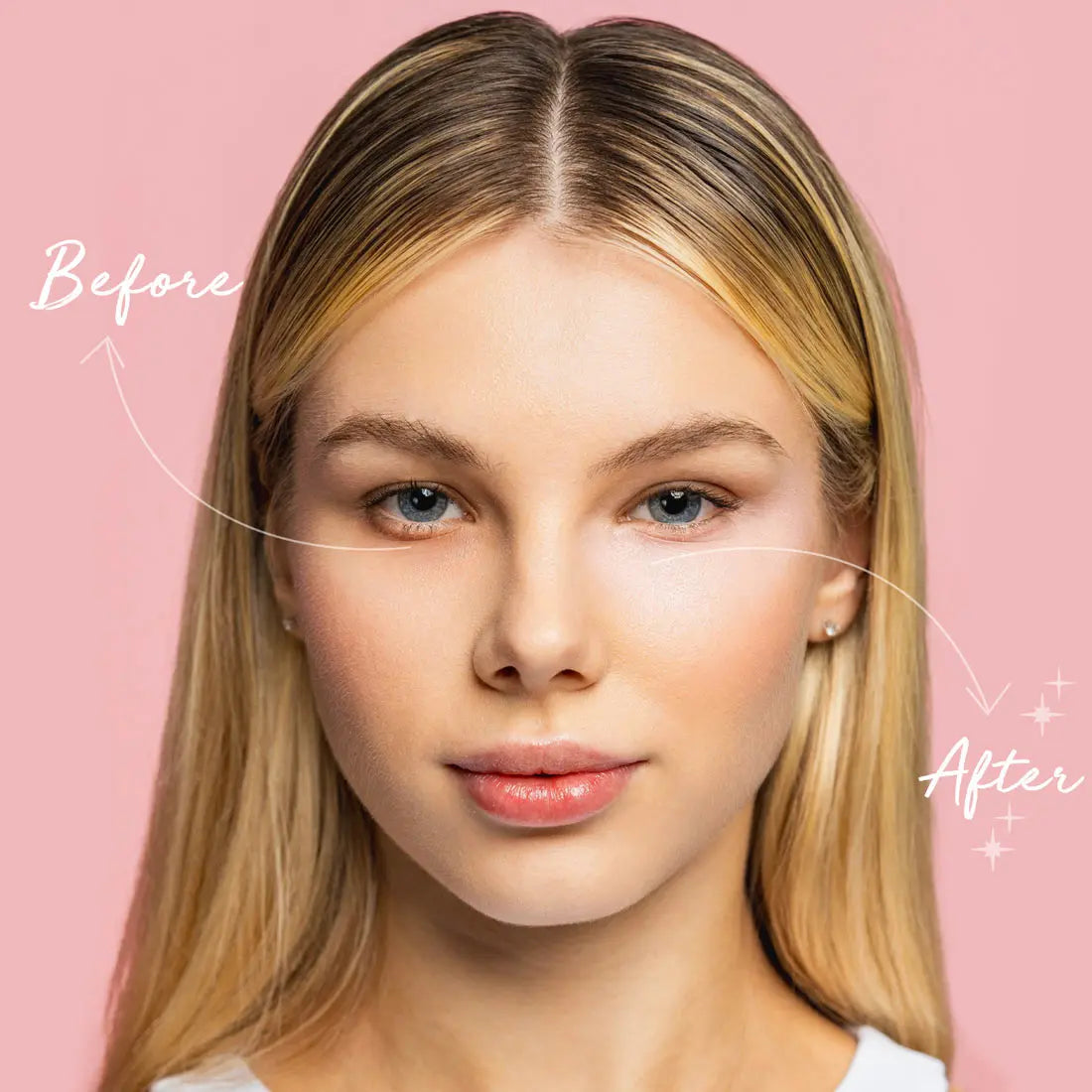 Under Eye Brightener, Conceal & Brighten Dark Circles, With Caffeine Peptides & Vitamin E, Brightens Dull, Tired Skin Color Correcting Brightener & Primer Reduces Appearance of Dark Circles