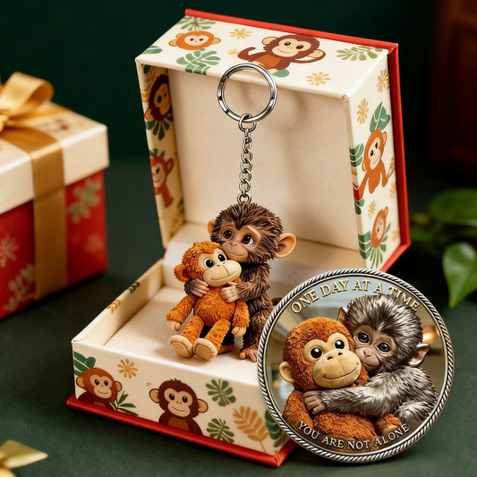 🏆Last Day 60% OFF - 🐵 3D Viral Punch Monkey Keychain with Gifts Coin💕Free Coin Gifts