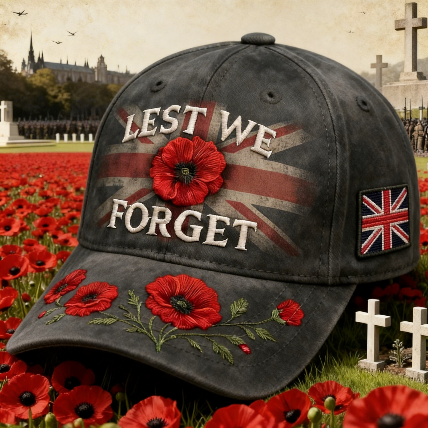 ❤️ Best Gift For Father 🌺 Lest We Forget Remembrance Memorial Cap🎁Buy 2 Free Shipping